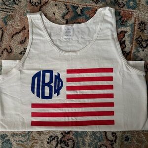 Gildan Ultra Cotton White Greek Life Tank Top